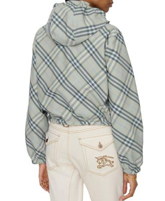 Cropped Reversible Check Jacket