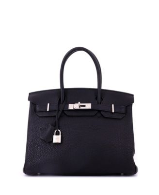 Birkin 30 Handbag Black Togo with Palladium Hardware