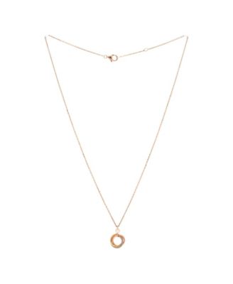  Trinity Pendant Necklace 18K Tricolor Gold with Diamond, 15.75"