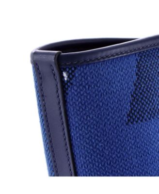 40 Cabas H en Biais Tote Canvas with Leather