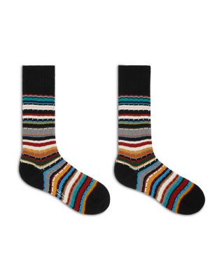 Multicolored Stripe Crew Socks