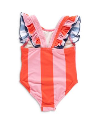 Girls' Liv Striped Swimsuit - Little Kid