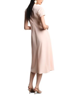 Pleated Shoulder Draped Dress