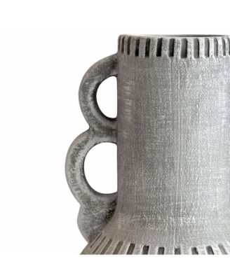 Earthenware Aztec Handled Flower Vase