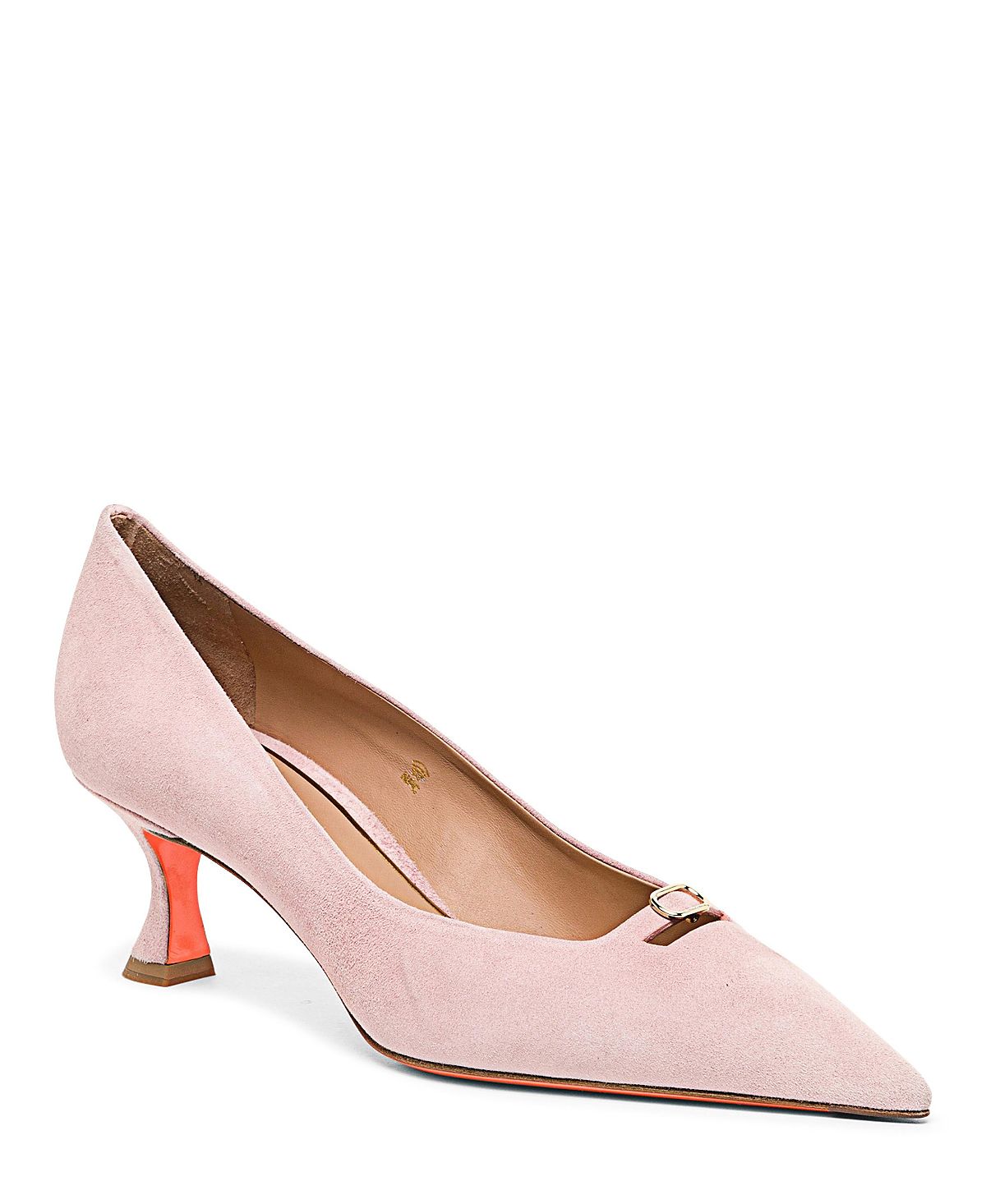 Santoni Women's Suede Mid-Heel Slingback