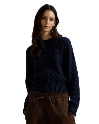 Crewneck Cable Knit Sweater