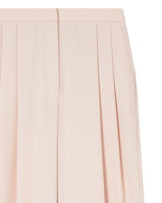Gabardine Pleated Pants