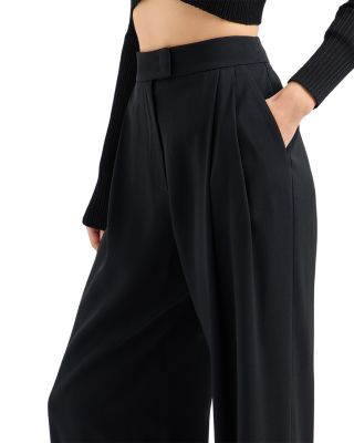 Pleated Waist Satin Pants