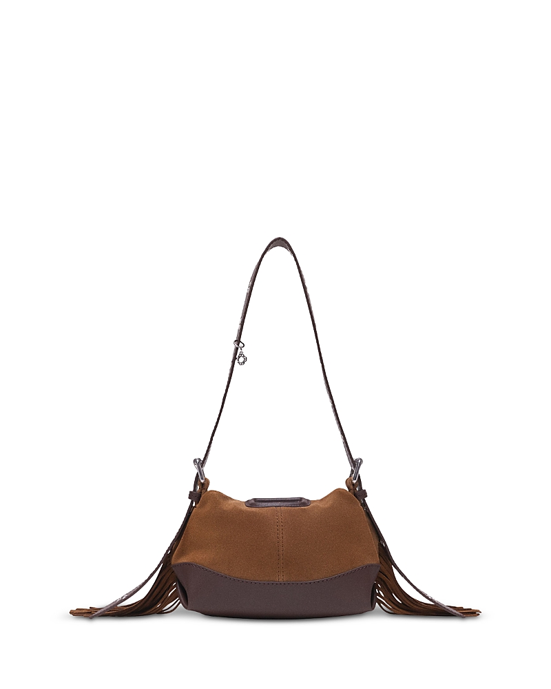 Maje Miss M Mini Suede & Leather Shoulder Bag