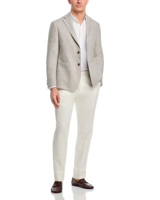 Linen M&eacute;lange Solid Regular Fit Extra-Soft Jacket - Exclusive