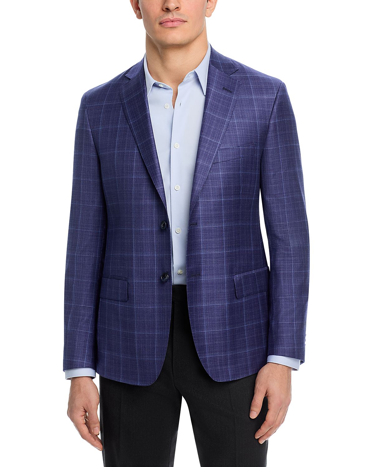 The Men's Store at Bloomingdale's Tonal Plaid Regular Fit Classic Jacket - Exclusive