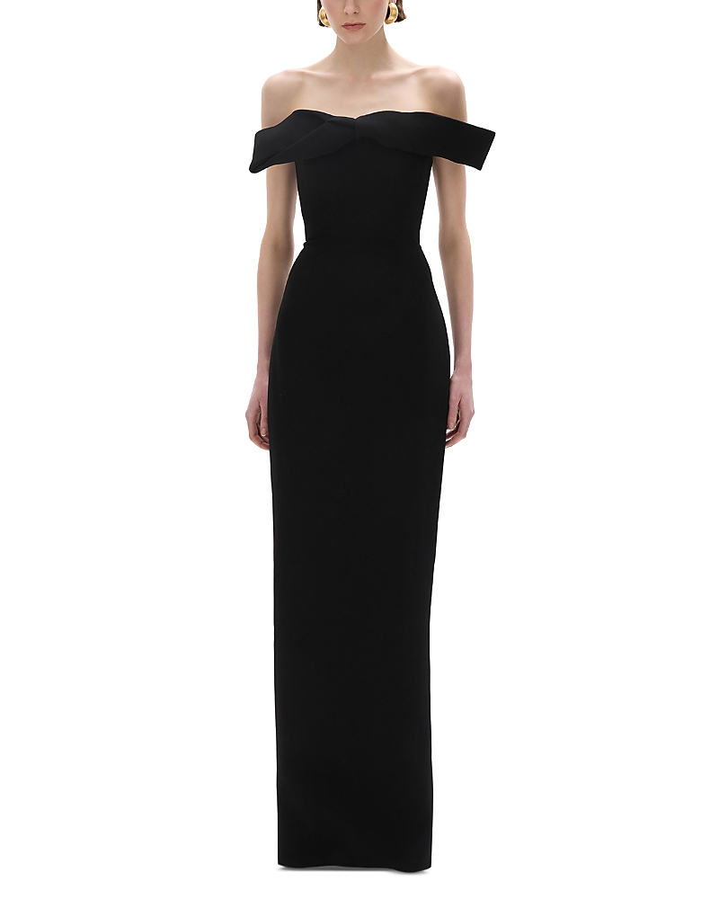 Rachel Gilbert Rydell Off-the-Shoulder Gown