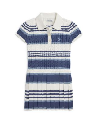 Girls' Striped Mini Cable Cotton Sweater Dress - Baby