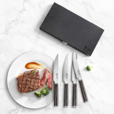 4 Piece Pakkawood Steak Knife Set