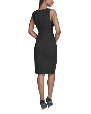 Scuba Crepe Midi Dress
