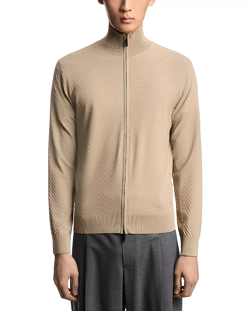 Emporio Armani Zip Cardigan Sweater