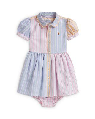 Girls' Striped Cotton Fun Shirtdress & Bloomer - Baby