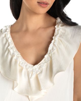 Ruffled Sleeveless Top