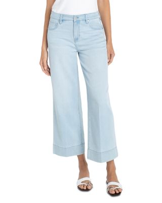 Stride Crop Wide Leg Jeans in Marine Flowers