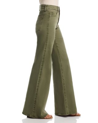 Joplin High Rise Wide Flare Jeans in Army