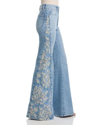 Joplin High Rise Wide Flare Leg Jeans in Silverwood Moon