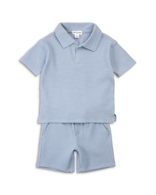 Boys' Textured Polo Shirt & Shorts Set - Baby