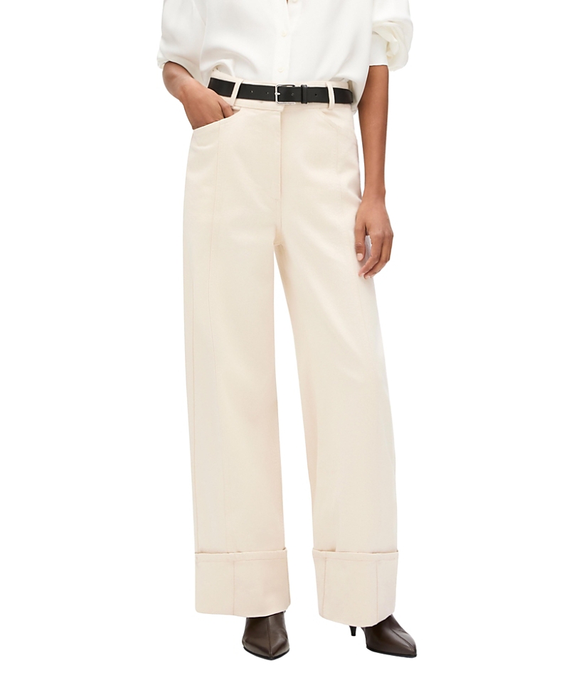 Another Tomorrow Cuffed Denim in Natural Wash