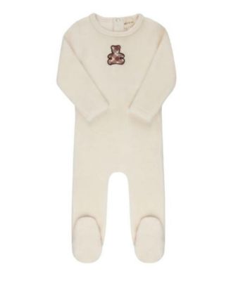  Unisex Velour Plaid Bear Collection Footie + Beanie - Baby