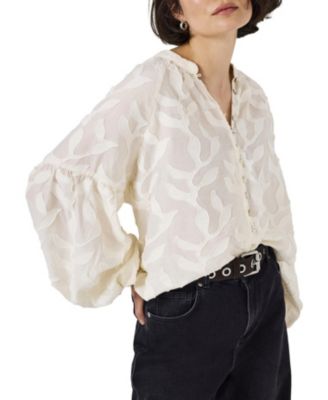  Women's Floral Jacquard Blouse