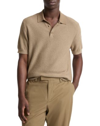 Vince Geo Jacquard Short Sleeve Polo Shirt | Bloomingdale's