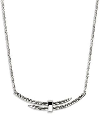 Sterling Silver Spear Diamond Bypass Pendant Necklace, 16-18"