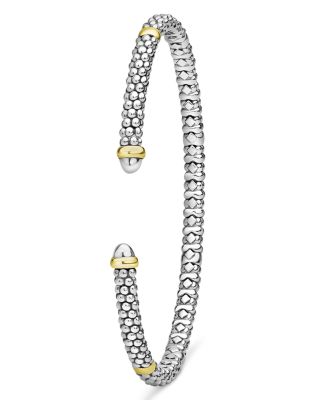 18K Yellow Gold & Sterling Silver Signature Caviar Mini Versa Torque Bracelet  