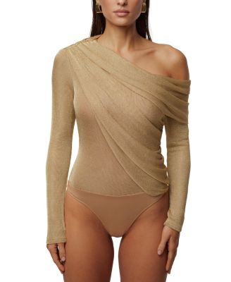  Opulent Metallic Bodysuit