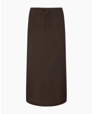 Air Linen Midi Skirt