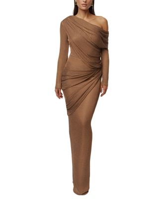  Opulent Metallic Maxi Skirt