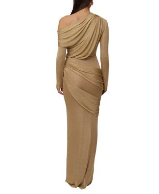  Opulent Metallic Maxi Skirt