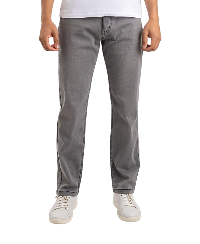 Mugsy Men's Classic Fit Jeans Signature Stretch Denim Medium Gray Wash