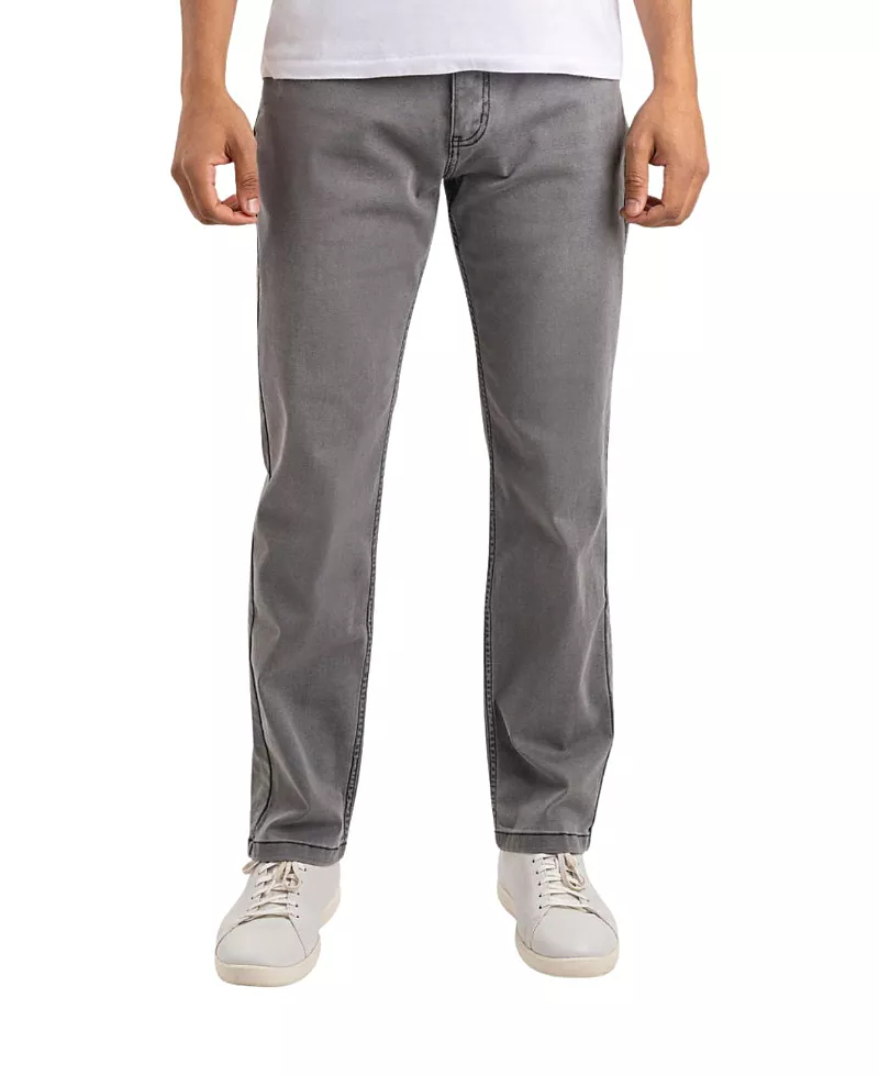 Mugsy Men's Classic Fit Jeans Signature Stretch Denim Medium Gray Wash