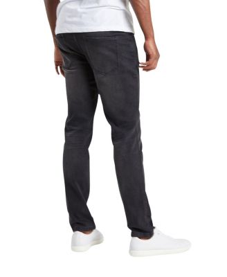 Men's Classic Fit Jeans Signature Stretch Denim Dark Grey Wash