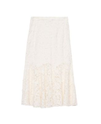  Women's Lace Flounce Midi Skirt