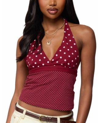 Ginny Mixed Polka Dot Halter Top