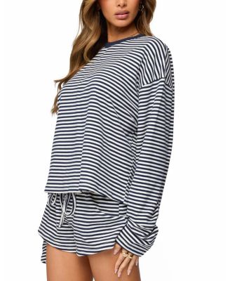 Jainee Striped Long Sleeve T Shirt