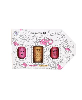 Sissi Pinky and Body Rolette Nail Polish for Kids With Pearly colors, Set of 3 - 5-7 Years