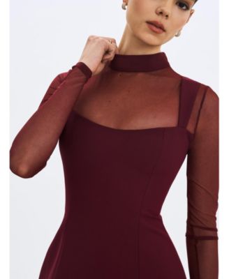  Natasha Faux Two-Piece Turtleneck Mini Dress
