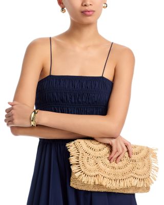 Giselle Small Raffia Clutch 