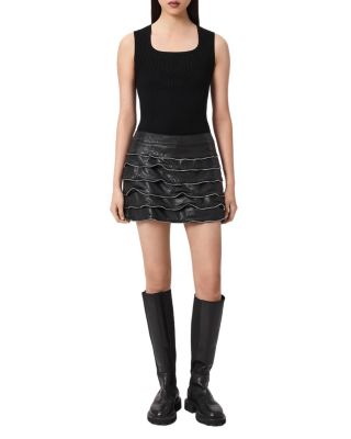 Emara Lea Leather Skirt