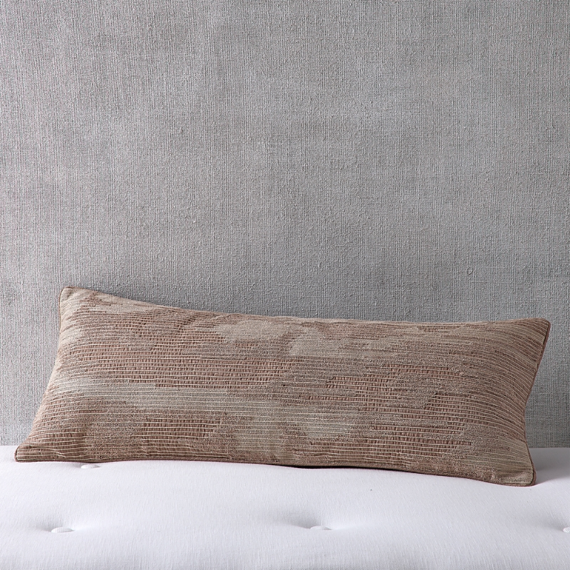 Hudson Park Collection Embroidered Ikat Decorative Pillow, 14 X 36 - Exclusive In Brown