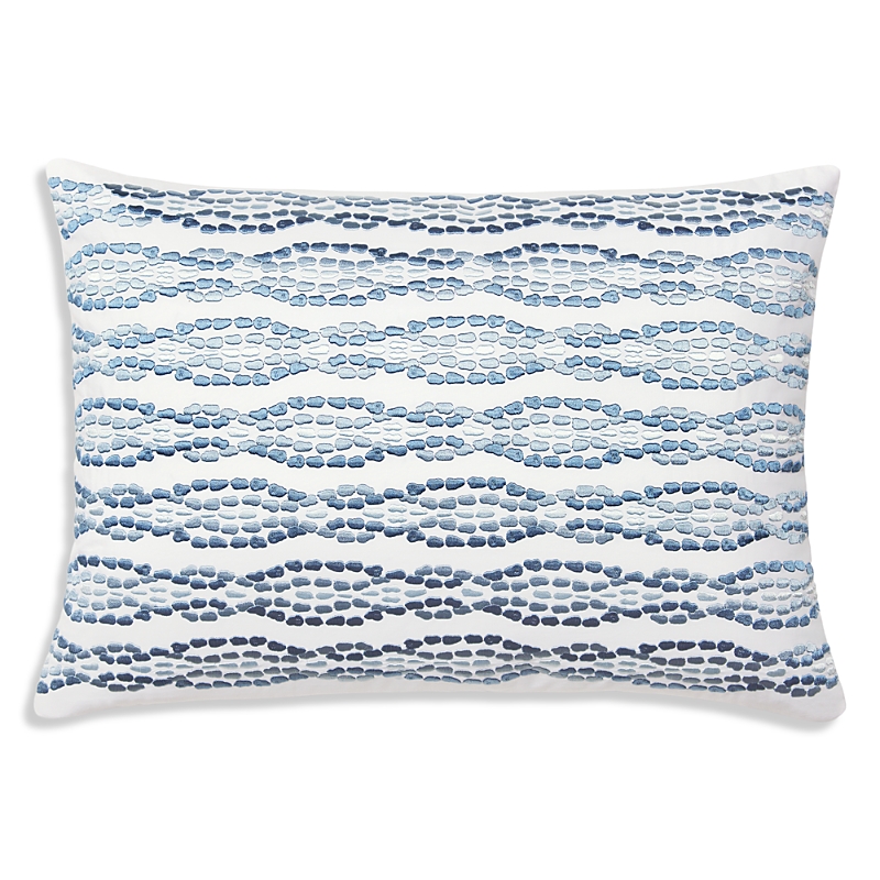 Sferra X Scalamandre Cobblestones Decorative Pillow, 12 X 18 - Exclusive In Blue