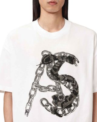 Scale Embellished Logo Graphic Tee