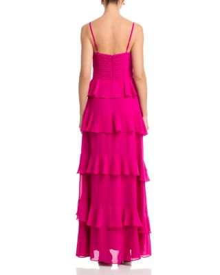 Chiffon Tiered Ruffled Dress - Exclusive